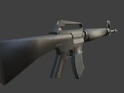weapon m16a1 Low-poly 3D model