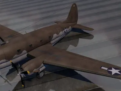 Curtiss-Wright C-46 Commando 3D model