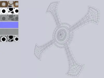 Vampire hunter weapon Low-poly 3D model