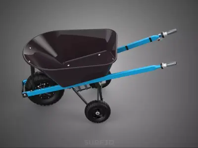 ELECTRIC THREE WHEEL RIM HUB MOTOR WHEELBARROW ENGINE BARROW KIT 3D model