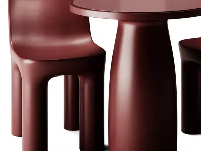 Qeeboo Toto Table and Tata Chair 3D model