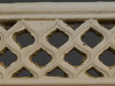 Decorative Stone Lattice 3D Scan Low-poly 3D model