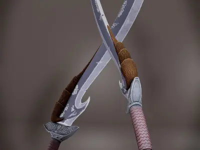 Stylized Knife Low-poly 3D model get