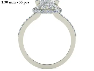 Engagement Ring 3D print model 57
