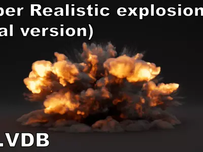 Super Realistic Explosion 1 Trial version Free 3D model