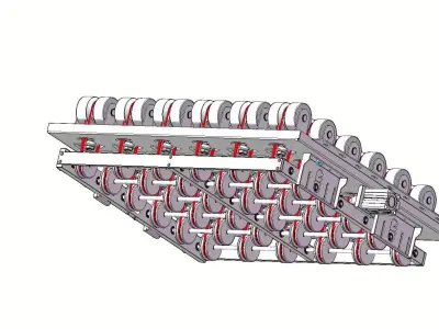 High-Speed Logistics Parcel Sorter - Balance Wheel Sorter 3D model