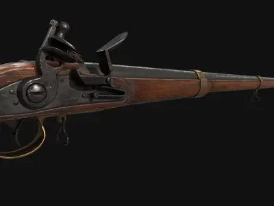 Charleville 1776 Low-poly 3D model
