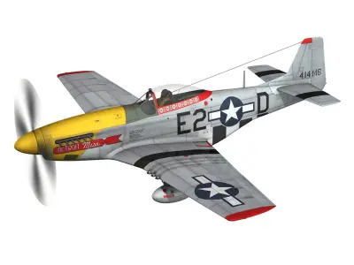 North American P-51D - Detroit Miss 3D model