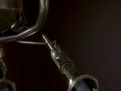 WW2 German Flamethrower WW2 Low-poly 3D model