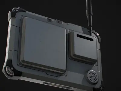 Tablet Phone Military Low-poly 3D model purchase