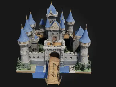 Enchanted Fortress  A Majestic Stronghold of Magic 3D model