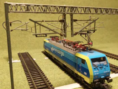 Catenery Gantry Four Track Wide 1-87 FDM 3D print model