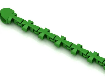 4 mm Top Selling Jesus Cross 3D Ready to Print Bracelet spiral  3D print model