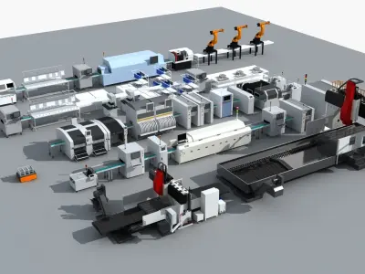 Workshop equipment - Factory Machine Equipment 3D model