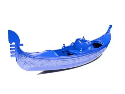 Venetian gondola 3D print model