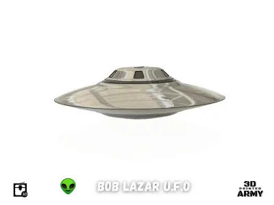 Bob lazar  inspired UFO  Flying saucer    3D print model
