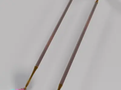 Ico Staff Low-poly 3D model