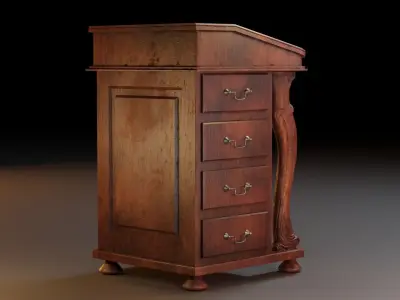 Antique Desk 3D model