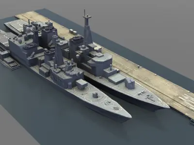 battleship 3D model by jossehama