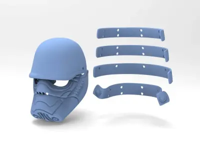 STORMTROOPER HELMET SAMURAI FOR 3D PRINTING 3D model