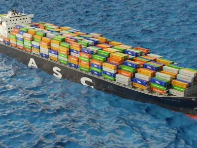 ASC Qaitbay container ship 3D model
