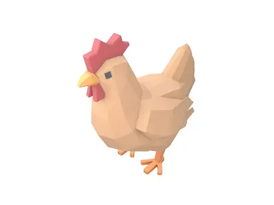 Low Poly Chicken v1 001 Free low-poly 3D model