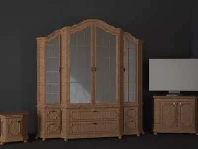 wardrobe drawer nightstand classic  3D model
