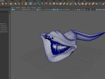 El Gran Maja 3D Model with Swimming Loop Animation 3D model