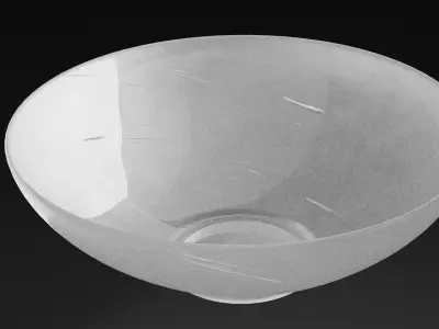 Glass Fruit Bowl Low-poly 3D model
