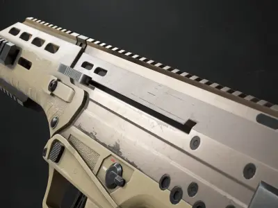 MDR Assault Rifle Low-poly 3D model
