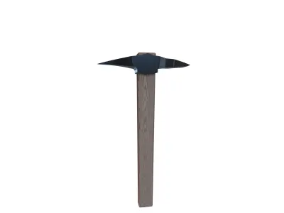 Realistic Pickaxe 3D Model     Game Ready Free 3D model