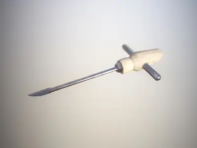 Low-Poly Medieval Drill Editorial License Low-poly 3D model