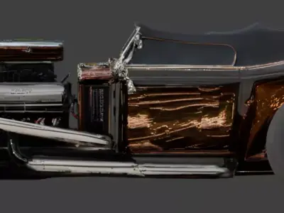 Gothic Coffin  Rod 3D Model Low-poly 3D model