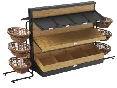 Empty Grocery Display Collection 3D model
