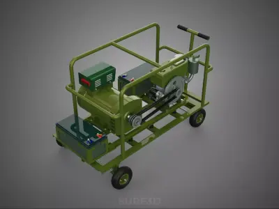 MILITARY FIELD GENERATOR SET TACTICAL BATTLEFIELD WAR SUPPORT KW 3D model