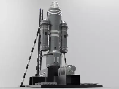 Rocket xs1 projectile 3D model
