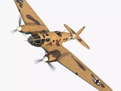 Heinkel He 111 VG-ES Low-poly 3D model
