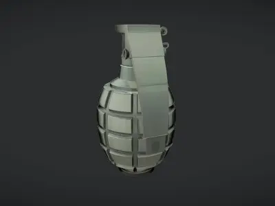 military-style hand grenade 3D model