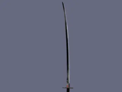 Katana Low-poly 3D model 3
