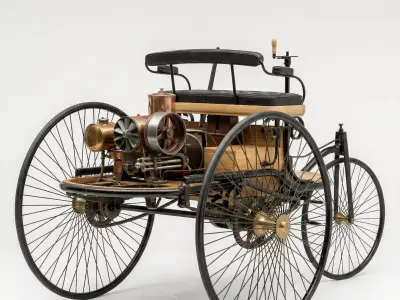 1886 Benz Patent-Motorwagen Low-poly 3D model