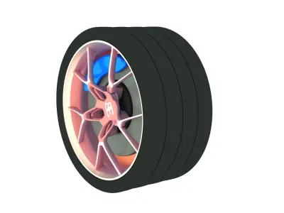 Bugatti wheel  Free 3D model