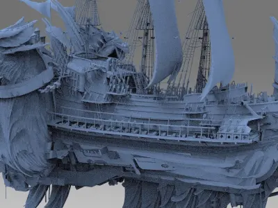 Viking Airship Duel Dragons 3 3D model