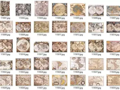 Antique world Maps pack Texture