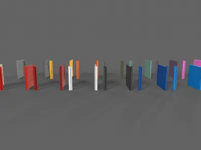 PBR Metal Gate A2 Low-poly 3D model