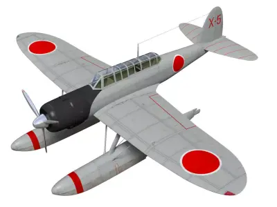Aichi E13A Jake 3D model purchase