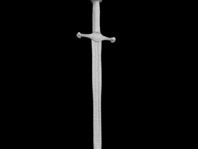 Glow Blade Fantasy Sword 3D model