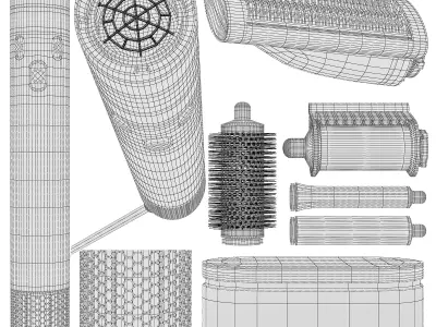 Dyson styler Airwrap long 3D model