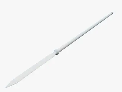 Medieval Spear Low-poly 3D model 7