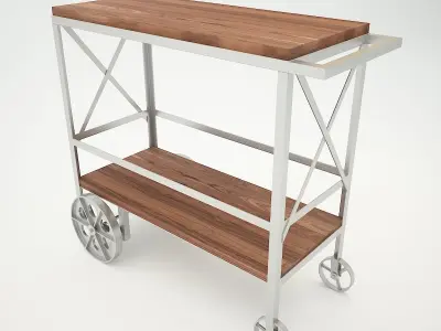 Butler Industrial Trolley Server 3D model