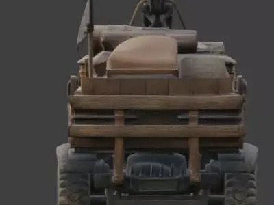 Elite Outlaw Battle Truck  Model Low-poly 3D model